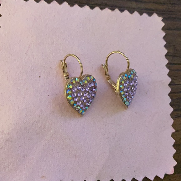 Beautiful crystal heart earrings - Picture 4 of 4